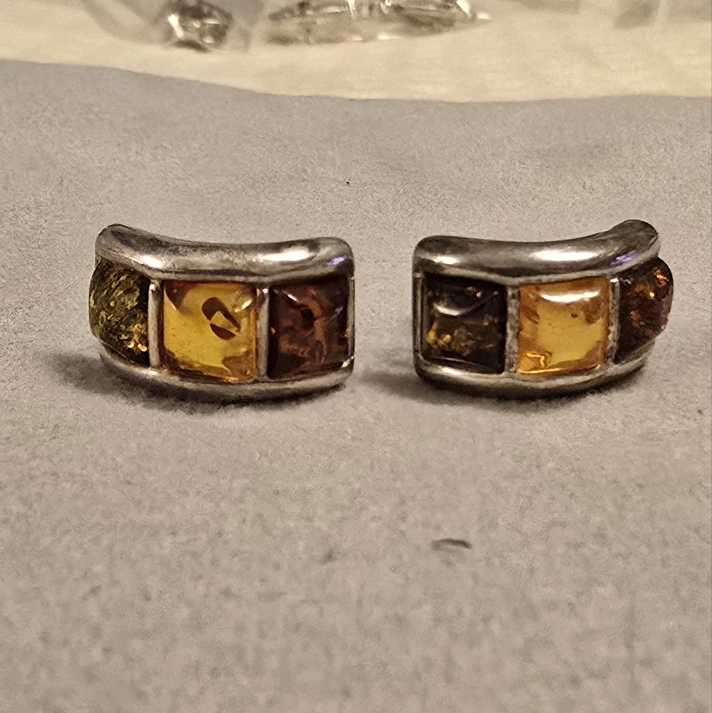 Vintage Valerio Amber Earrings